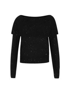 Dreimaster Damen Pullover in schwarz