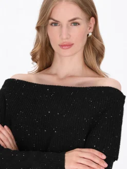 Dreimaster Damen Pullover in schwarz