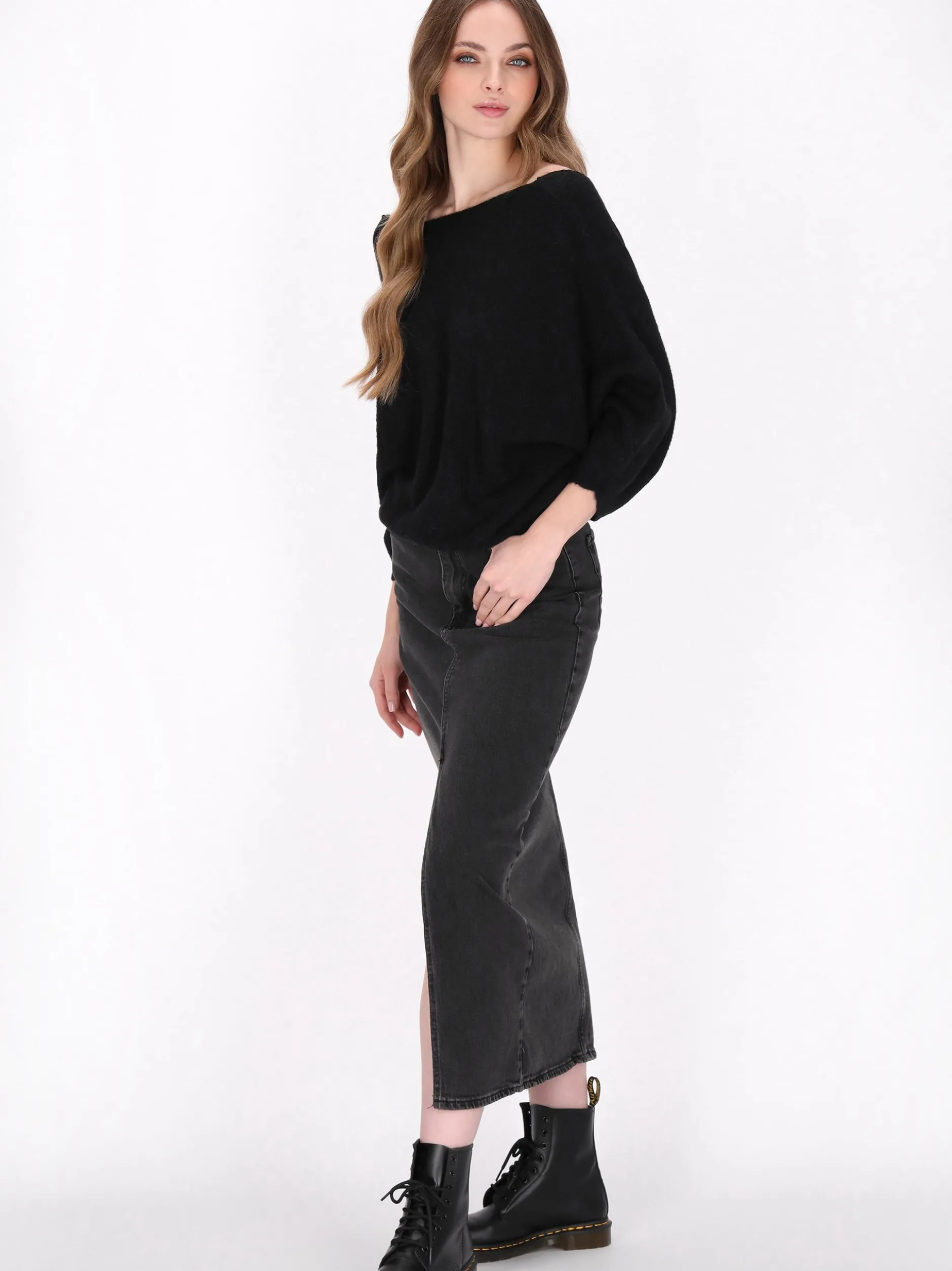 Dreimaster Damen Pullover in schwarz