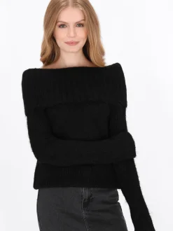 Dreimaster Damen Pullover in schwarz