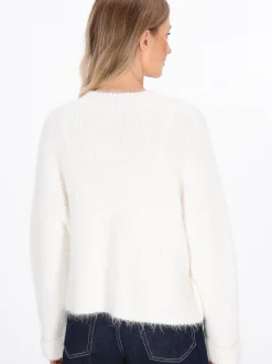 Dreimaster Damen Pullover in weiß