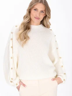 Dreimaster Damen Pullover in weiß