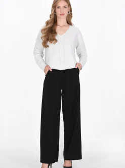 Dreimaster Damen Pullover in weiß