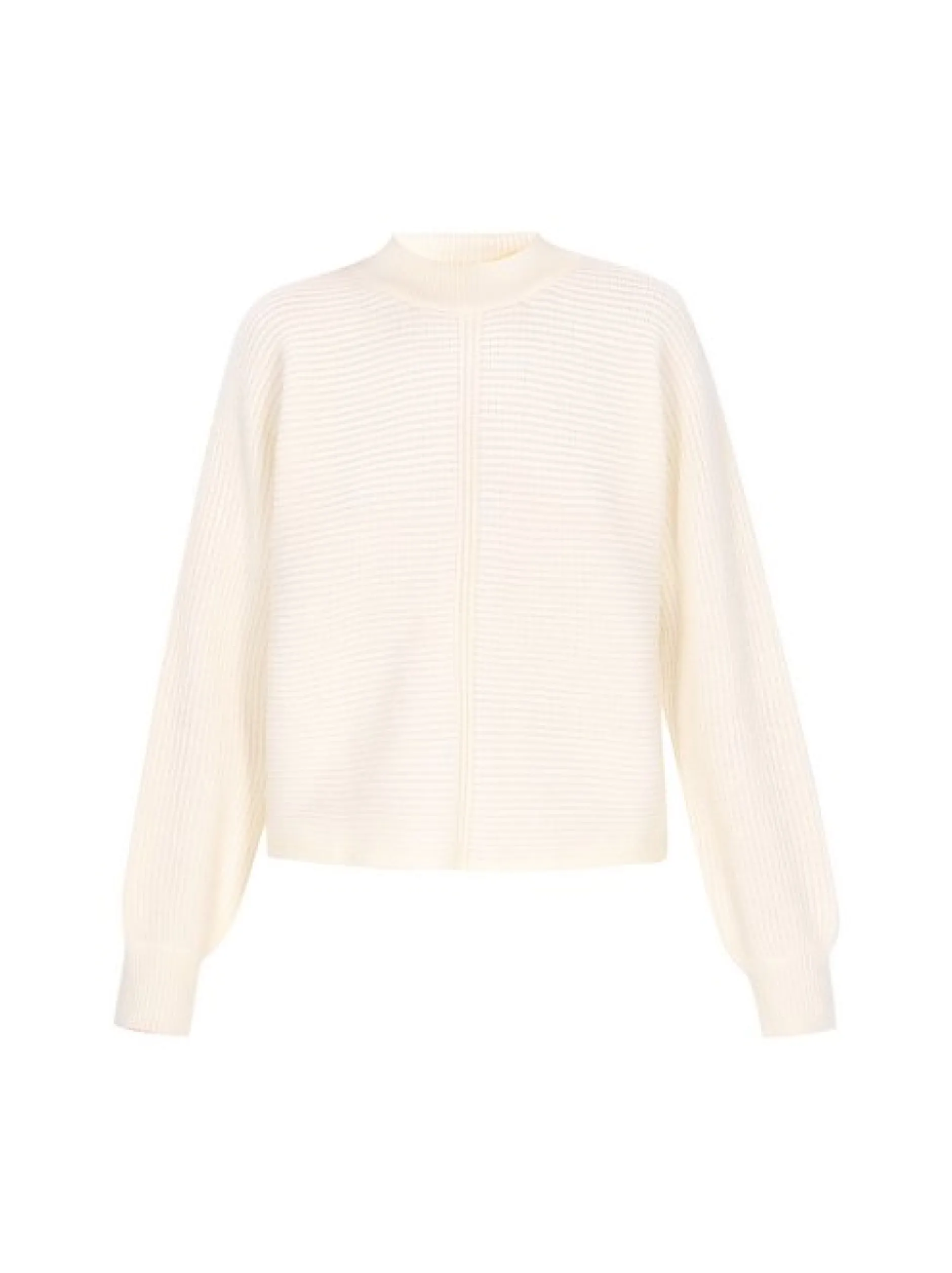 Dreimaster Damen Pullover in weiß - Ausschnitt: Rundhals