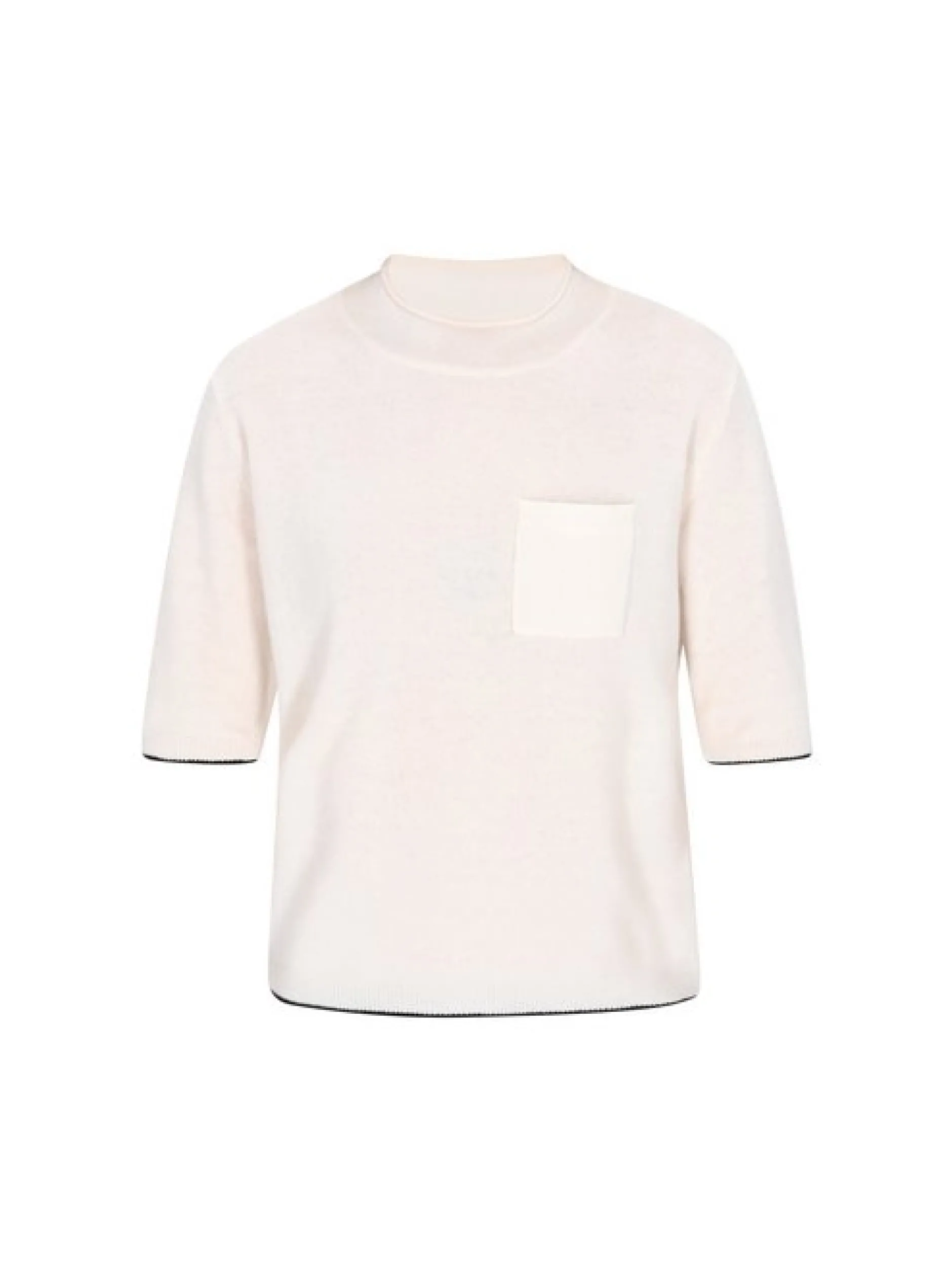 Dreimaster Damen Pullover in weiß - Ausschnitt: Rundhals