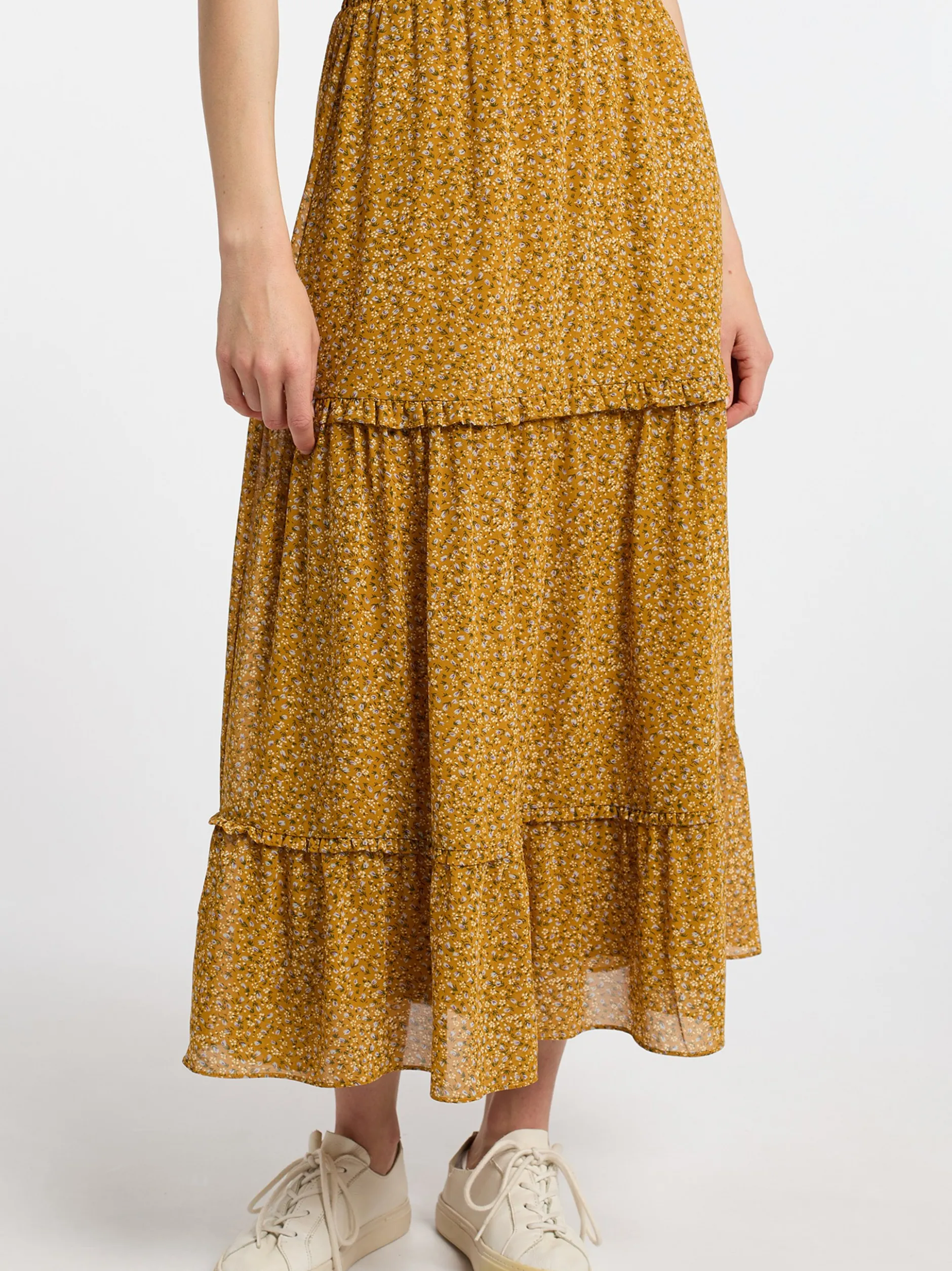 Dreimaster Damen Rock in gelb - Länge: mittel