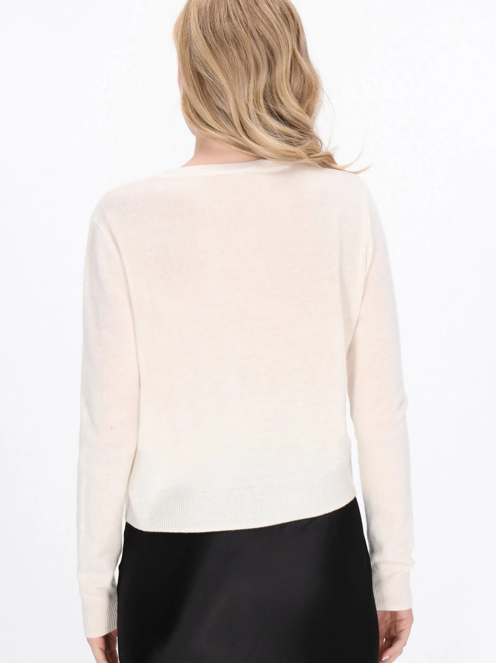 Dreimaster Damen Strickjacke in weiß