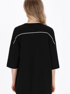 Dreimaster Damen Strickjacke in schwarz