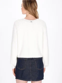 Dreimaster Damen Strickjacke in weiß