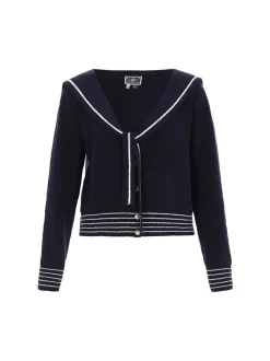 Dreimaster Damen Strickjacke in marine
