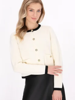 Dreimaster Damen Strickjacke in beige