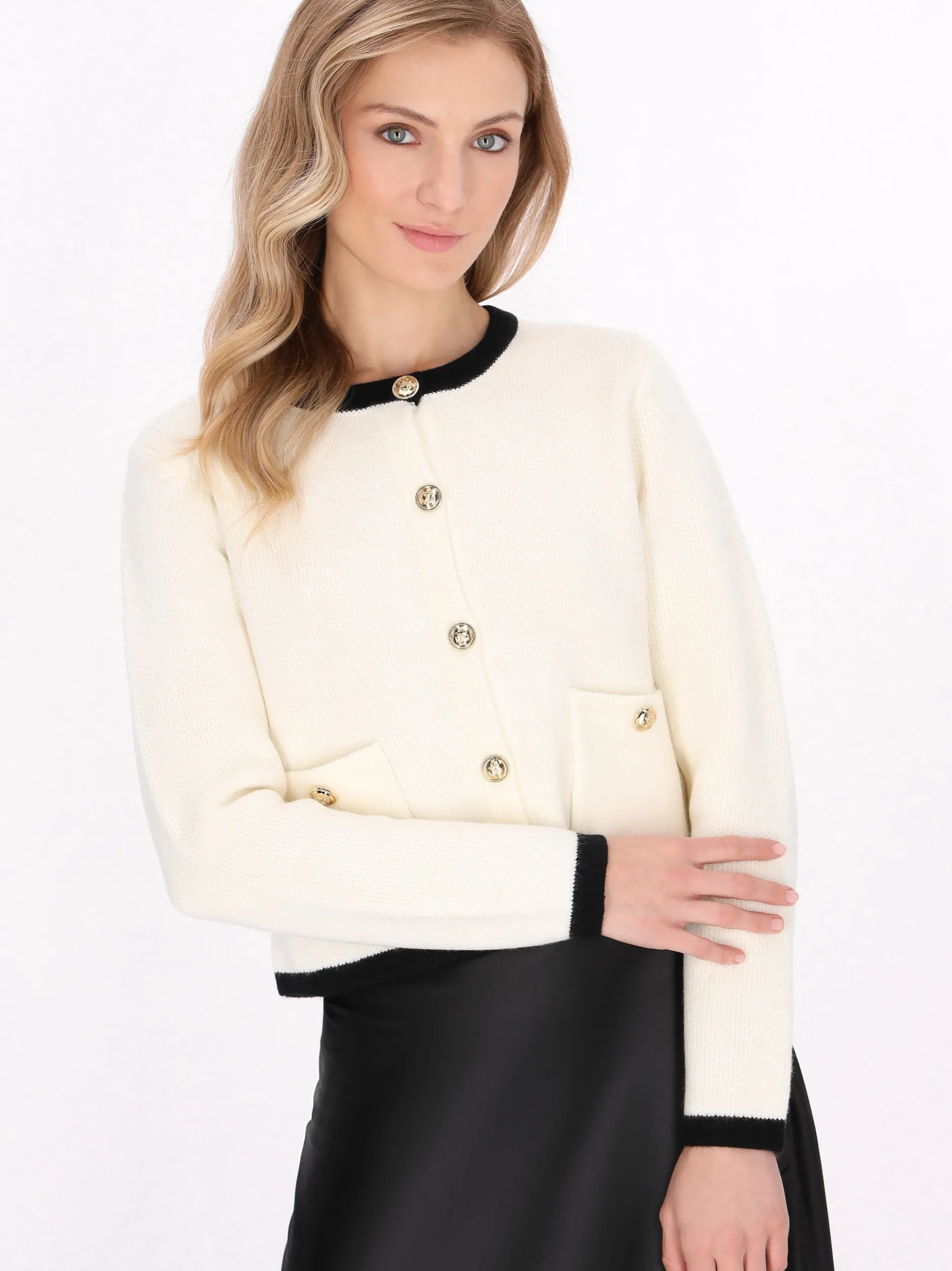 Dreimaster Damen Strickjacke in beige