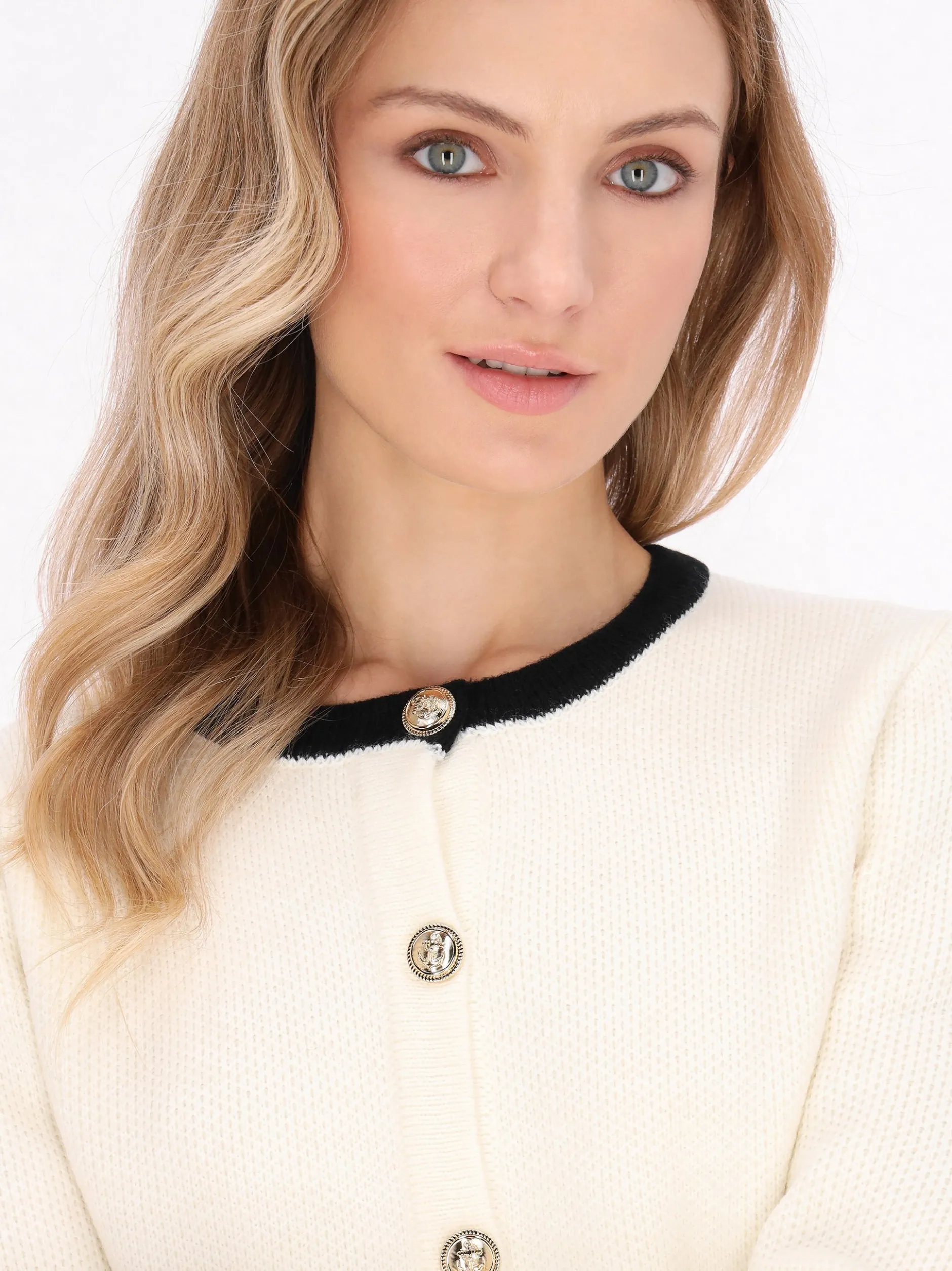Dreimaster Damen Strickjacke in beige