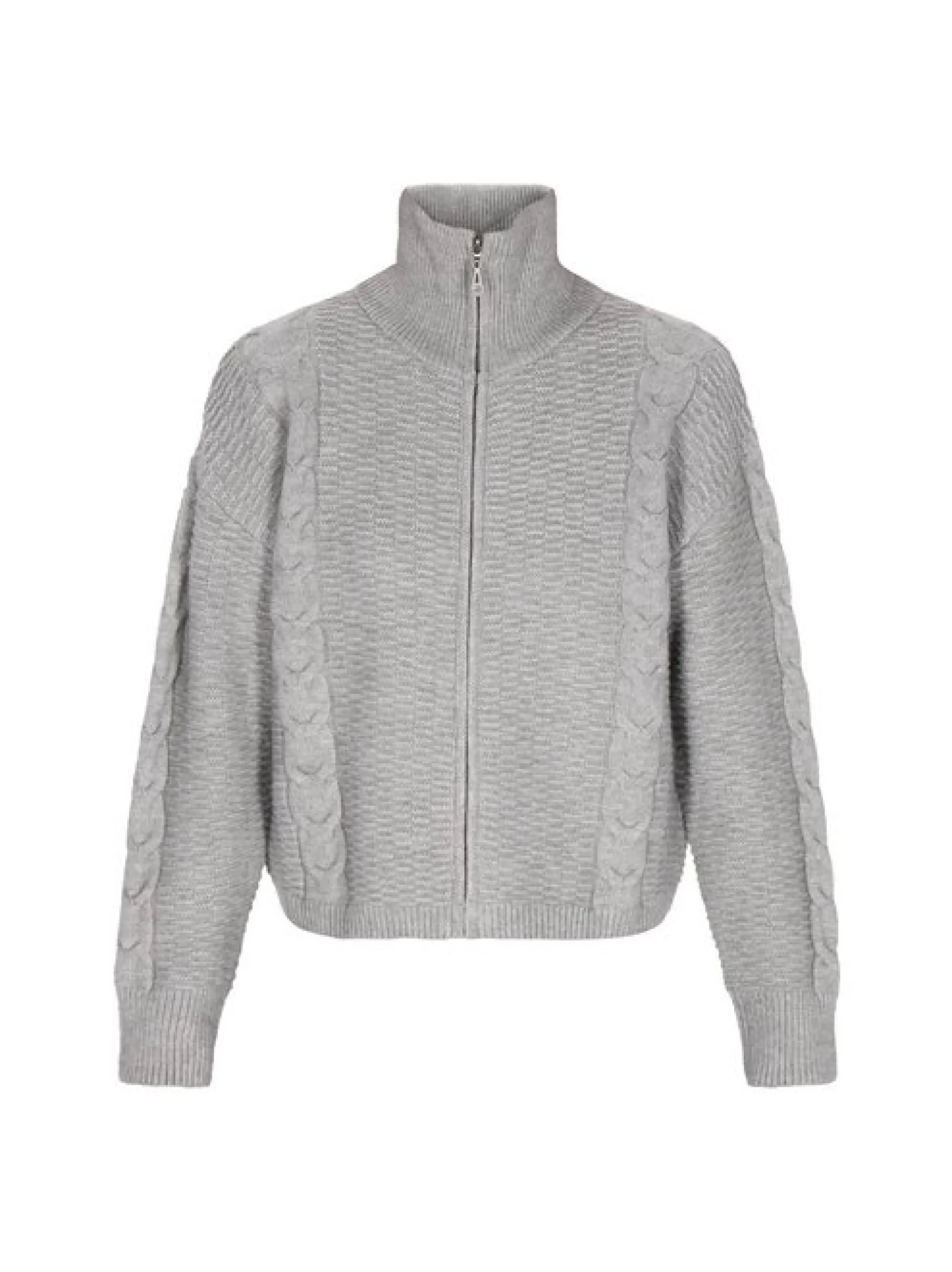 Dreimaster Damen Strickjacke in grau