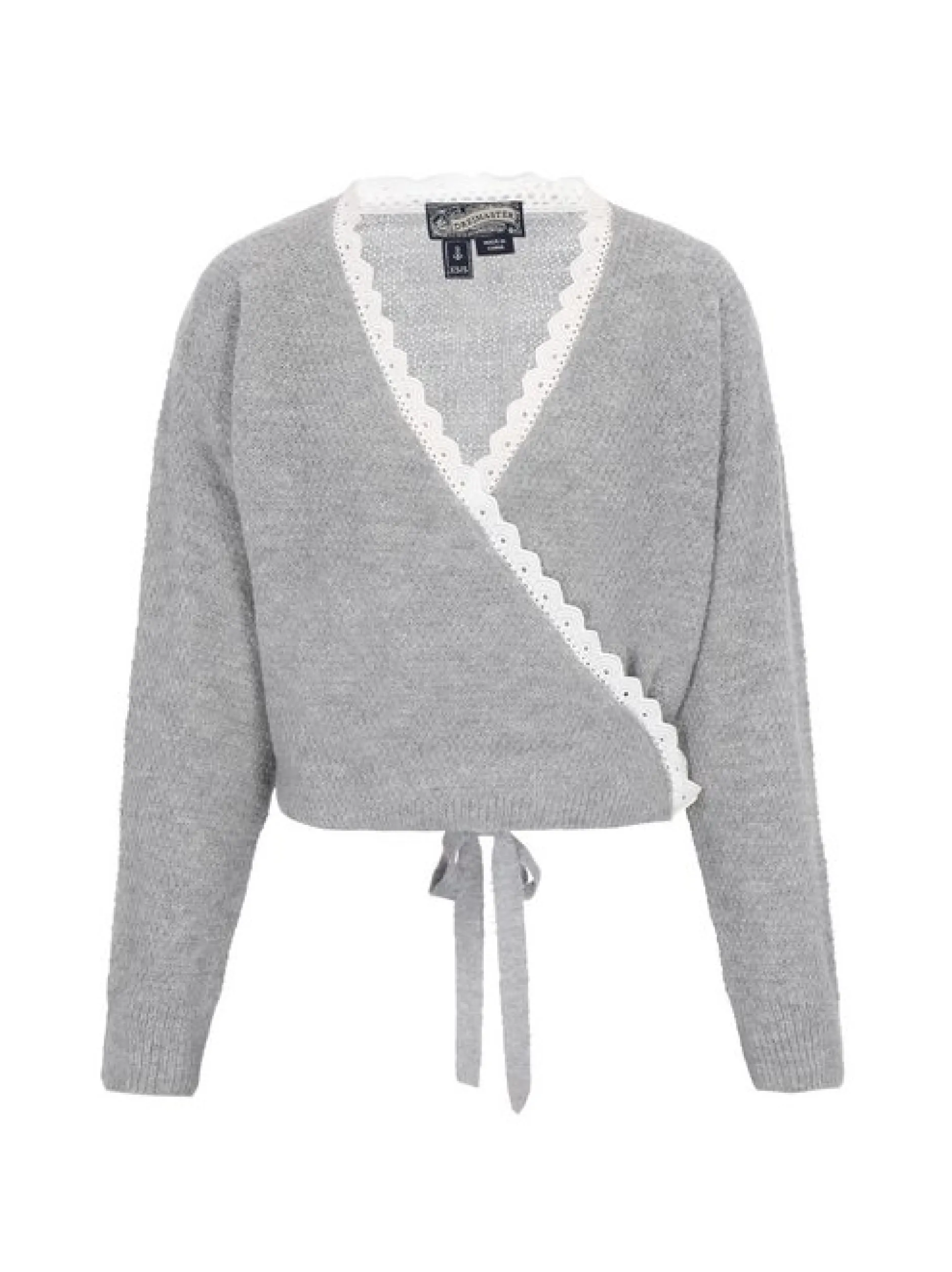 Dreimaster Damen Strickjacke in grau