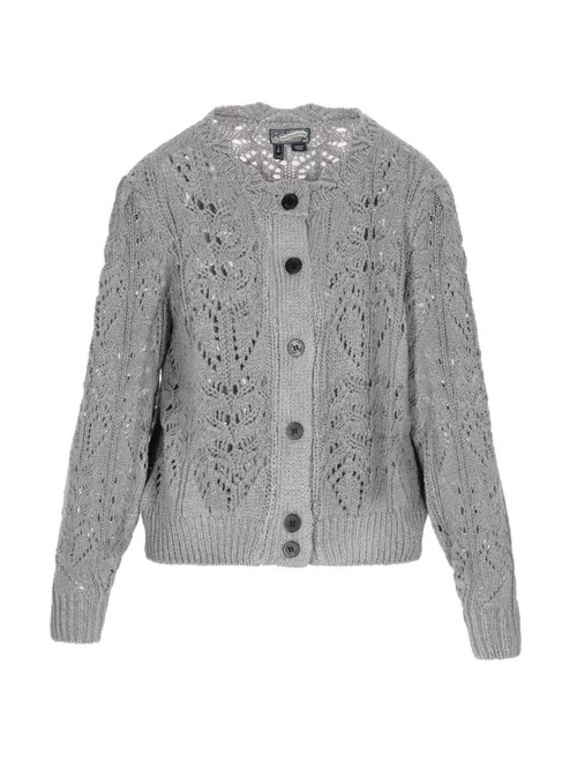 Dreimaster Damen Strickjacke in grau