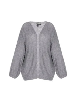 Dreimaster Damen Strickjacke in grau