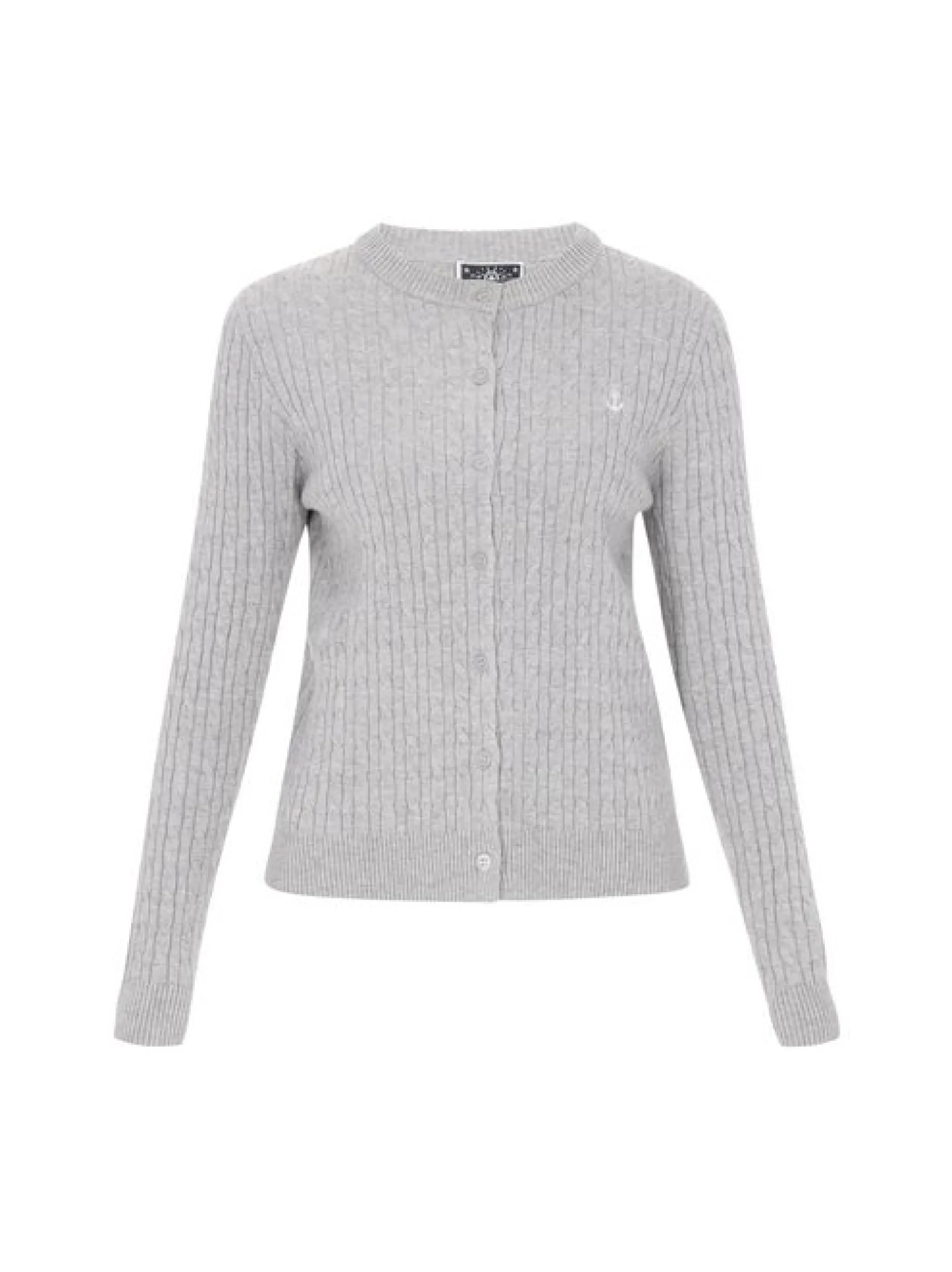 Dreimaster Damen Strickjacke in grau