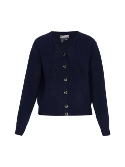 Dreimaster Damen Strickjacke in marine