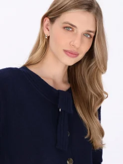 Dreimaster Damen Strickjacke in marine
