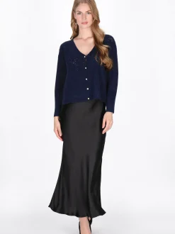 Dreimaster Damen Strickjacke in marine