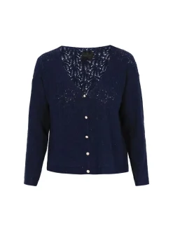 Dreimaster Damen Strickjacke in marine