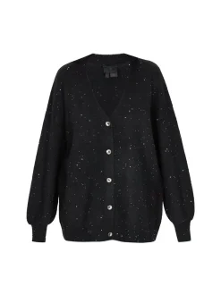 Dreimaster Damen Strickjacke in schwarz