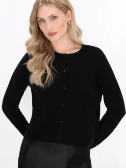 Dreimaster Damen Strickjacke in schwarz