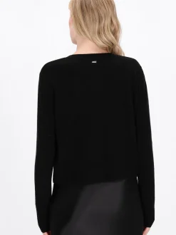 Dreimaster Damen Strickjacke in schwarz