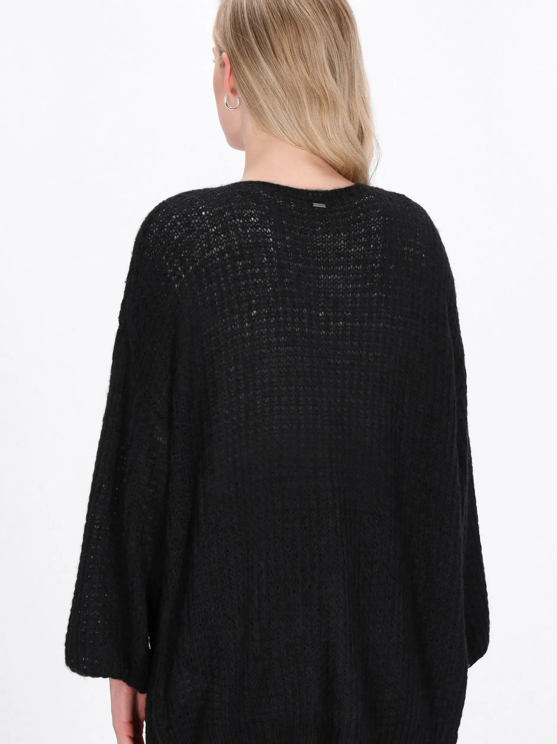 Dreimaster Damen Strickjacke in schwarz