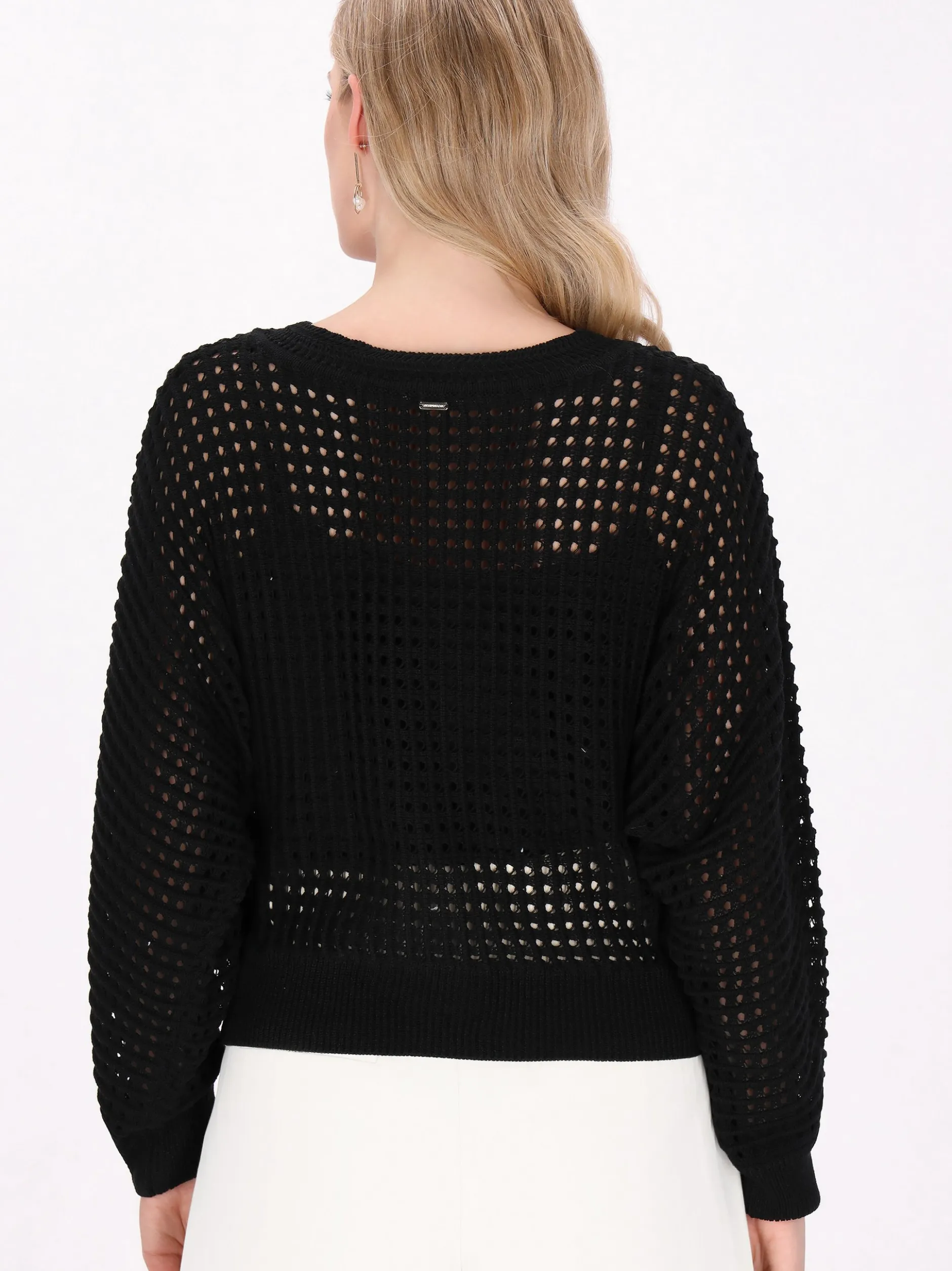 Dreimaster Damen Strickjacke in schwarz