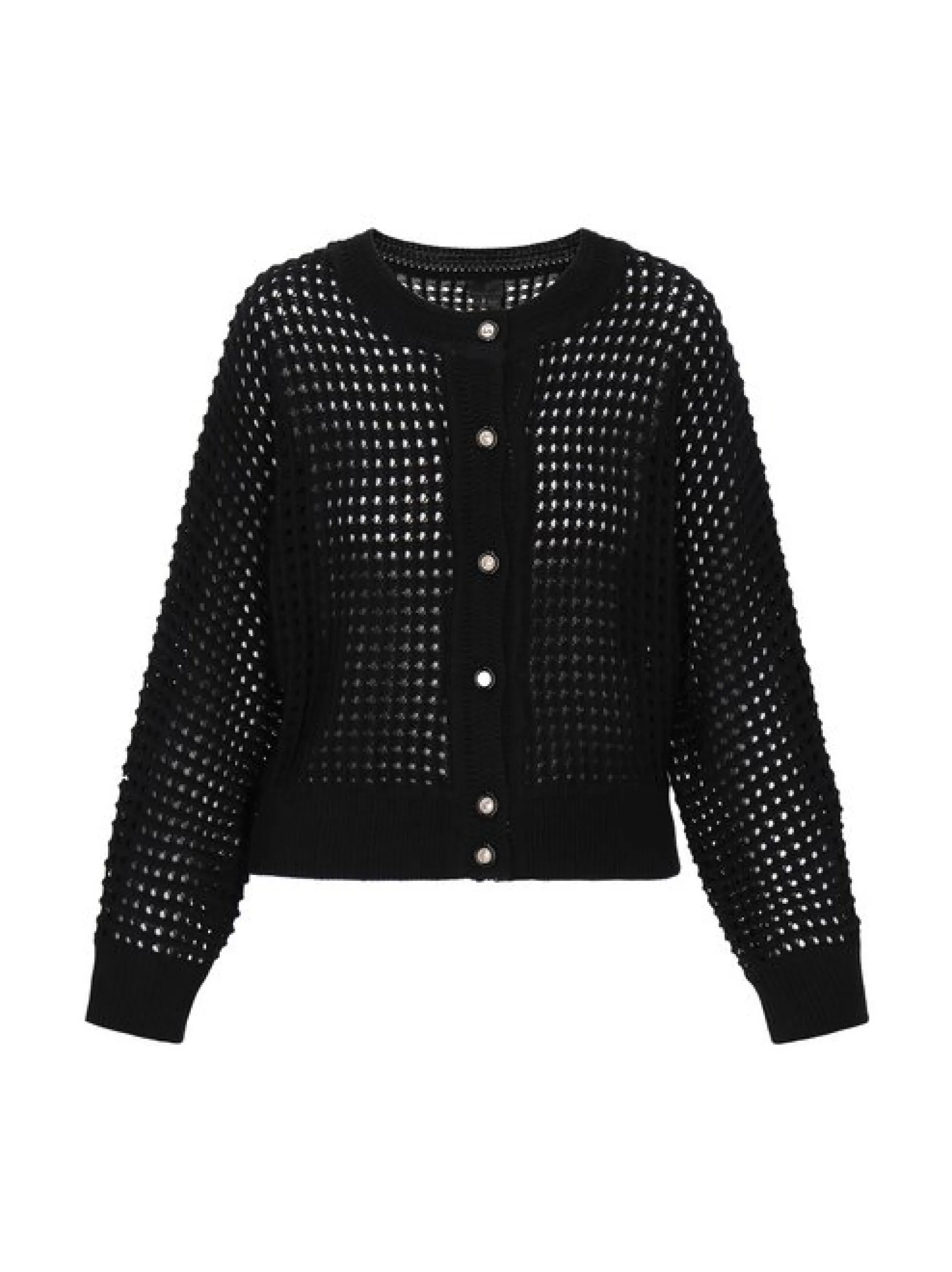 Dreimaster Damen Strickjacke in schwarz