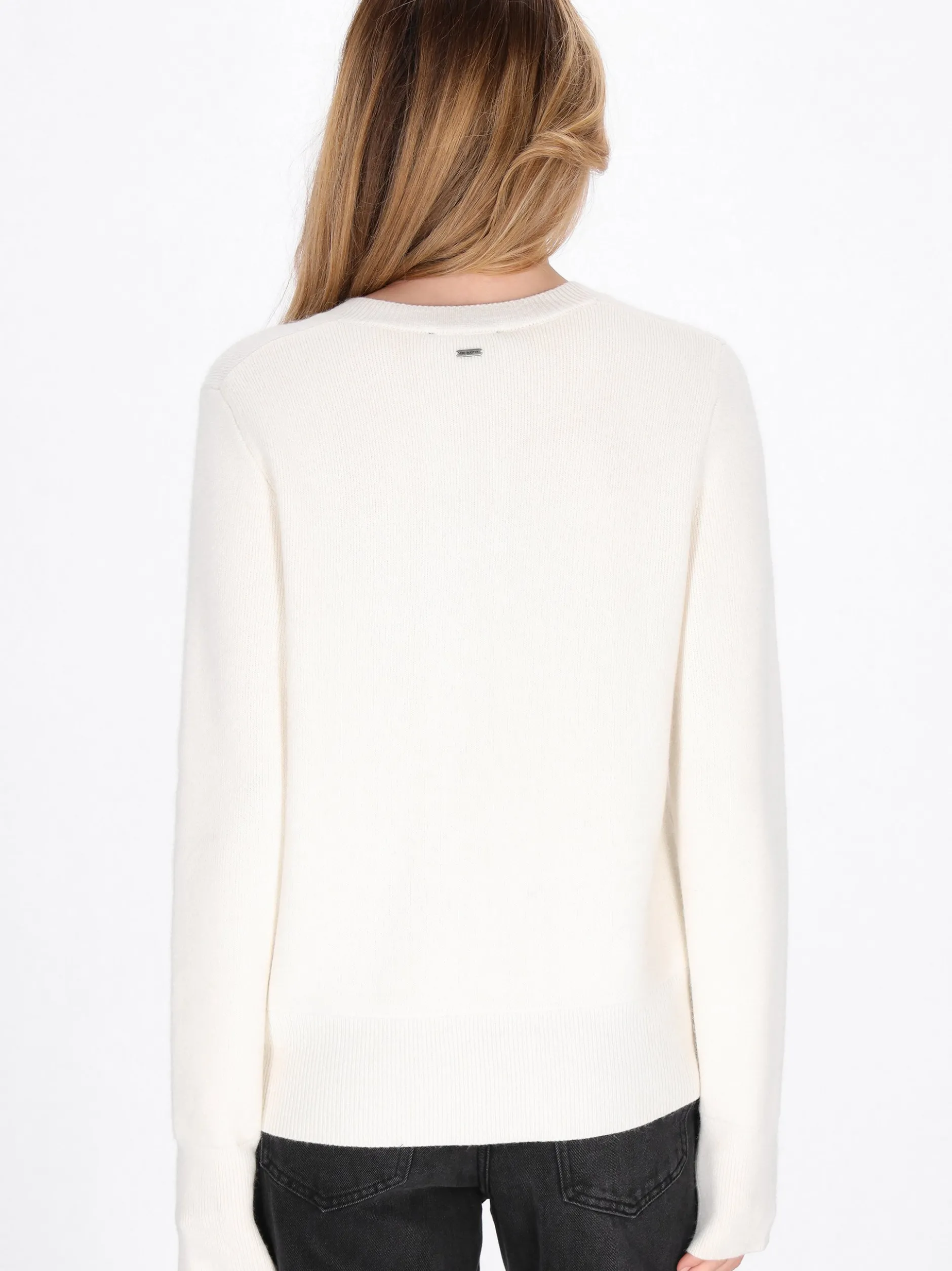 Dreimaster Damen Strickjacke in weiß