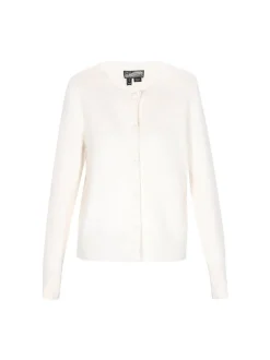 Dreimaster Damen Strickjacke in weiß