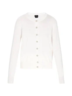 Dreimaster Damen Strickjacke in weiß