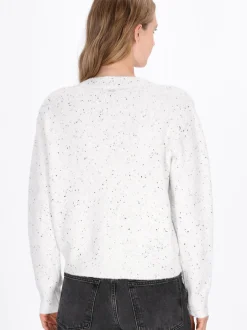 Dreimaster Damen Strickjacke in weiß