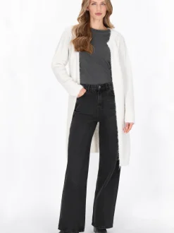 Dreimaster Damen Strickjacke in weiß