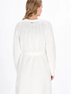 Dreimaster Damen Strickjacke in weiß