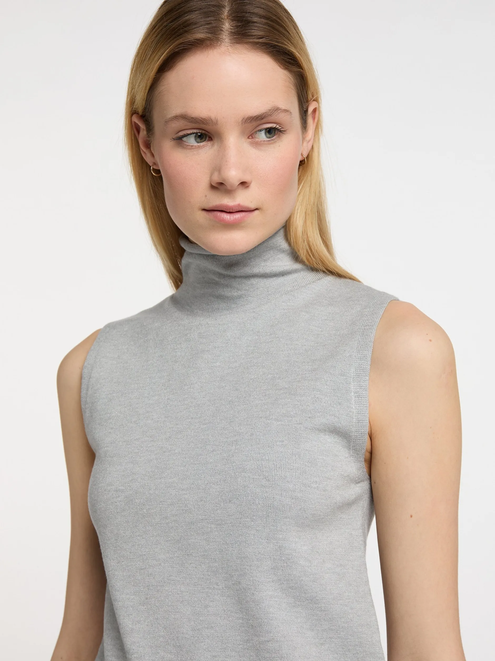 Dreimaster Damen Strickoberteil in grau