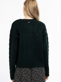 Dreimaster Damen Strickpullover in grün
