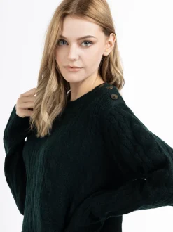 Dreimaster Damen Strickpullover in grün