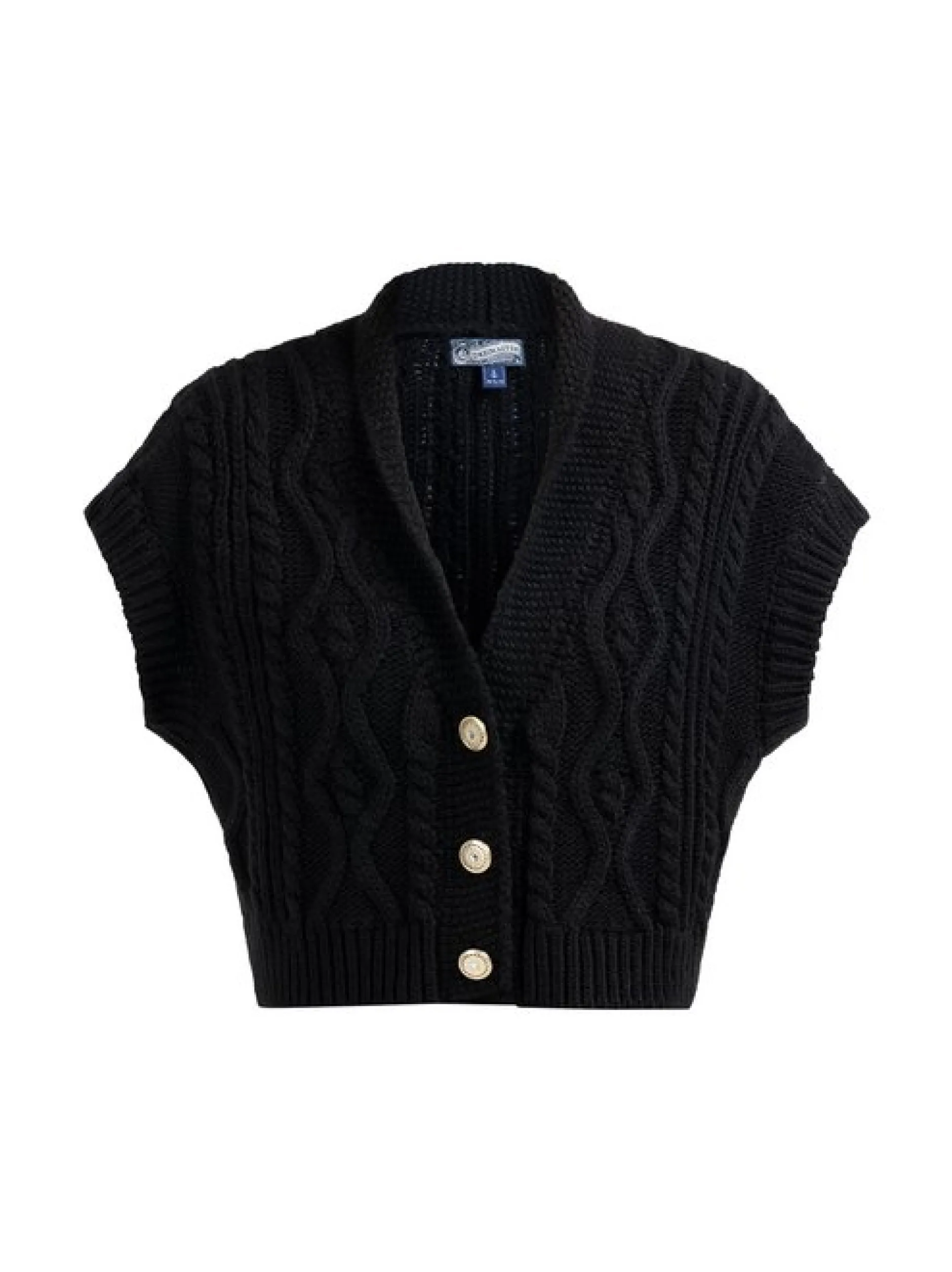 Dreimaster Damen Strickweste in schwarz