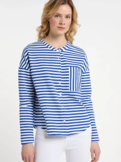 Dreimaster Damen Sweatjacke in blau