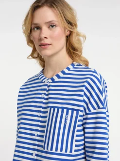 Dreimaster Damen Sweatjacke in blau