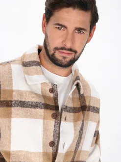 Dreimaster Herren Hemd in beige