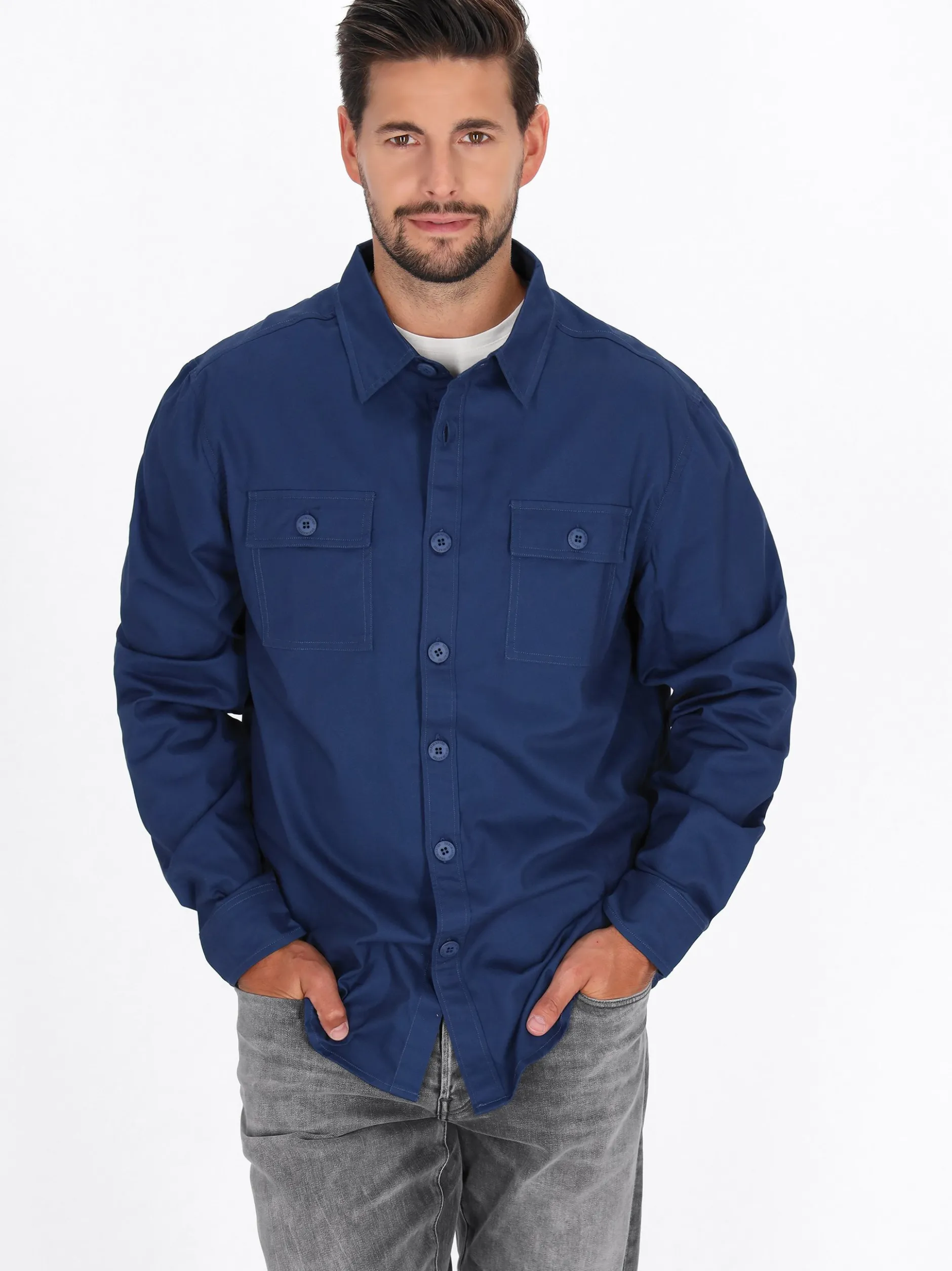 Dreimaster Herren Hemd in indigo