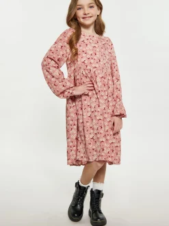Dreimaster Mädchen (Kids) Kleid in rosa - Länge: mittel