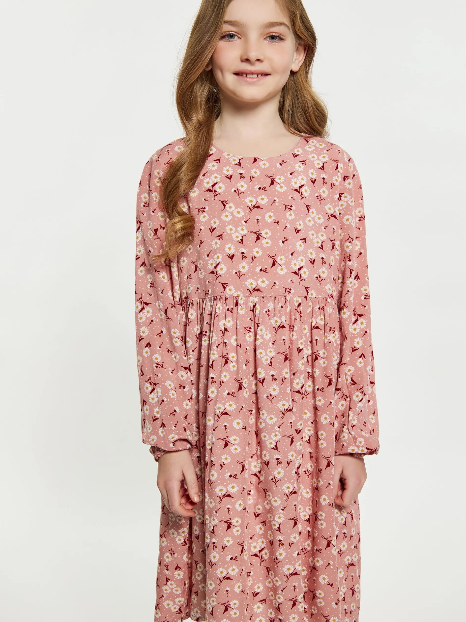 Dreimaster Mädchen (Kids) Kleid in rosa - Länge: mittel