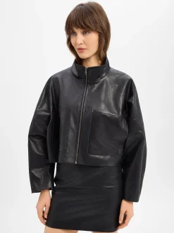 Drykorn Damen Kunstlederjacke - Elstow in schwarz