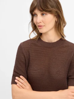 Drykorn Damen Strickshirt - Sanidy in schoko